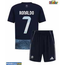Al-Nassr Cristiano Ronaldo #7 Auswärts Trikotsatz Kinder 2025-26 Kurzarm (+ Kurze Hosen)